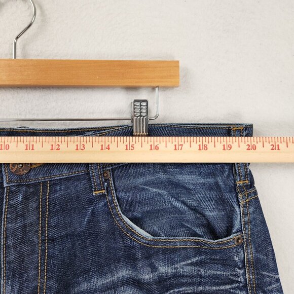 Helix Jeans Mens 38X32 Blue Slim Bootcut Dark Wash Casual Denim Classic Comfort - Picture 3 of 11